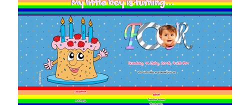 4th birthday party invitation