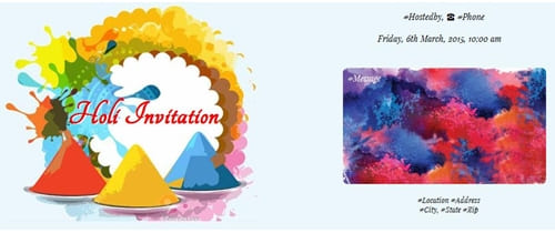 Free Holi Festivals Invitation Card & Online Invitations