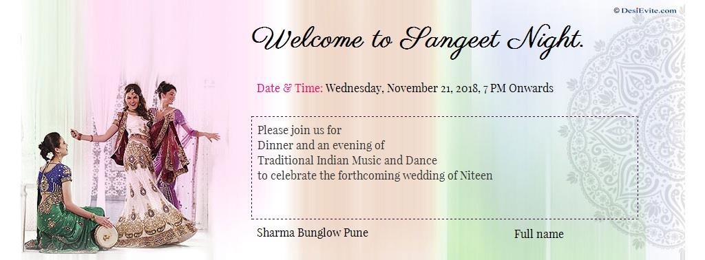 free Animated Ladies Sangeet/Mehndi ceremony Invitation Video, Online  Invitations