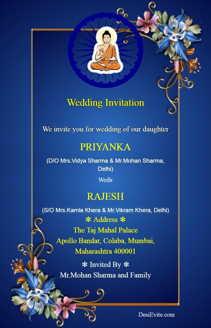 free buddhist wedding card Invitation Card Maker & Online invitations