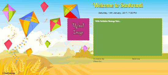 Free Makar Sankranti Haldi Kumkum Invitation Card Online