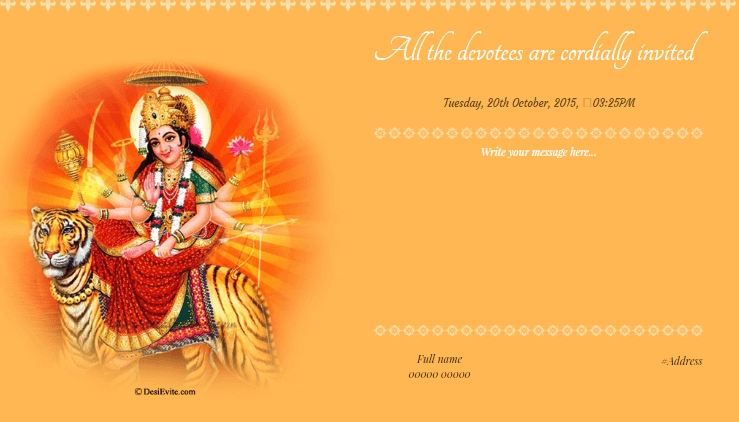 Mata Ki Chowki Invitation Card Maker Free