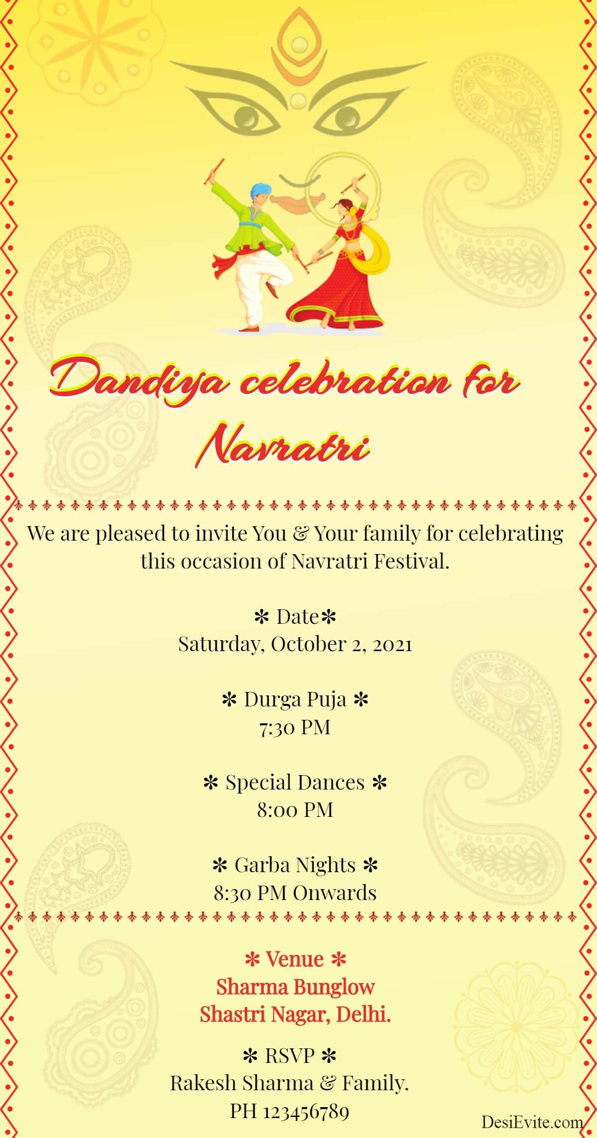 Dandiya celebration for Navratri