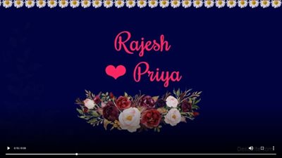 Telugu Engagment Invitation Video Flower Theme Telugu Engagment Invitation Video Flower Theme