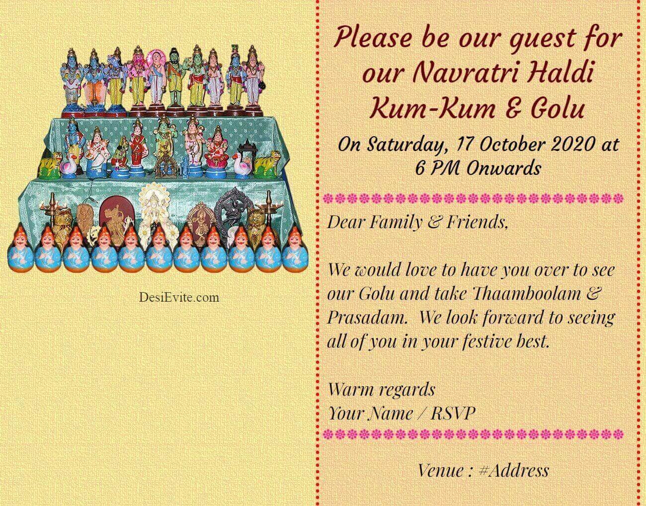 Golu invitation card whatsapp 65 
