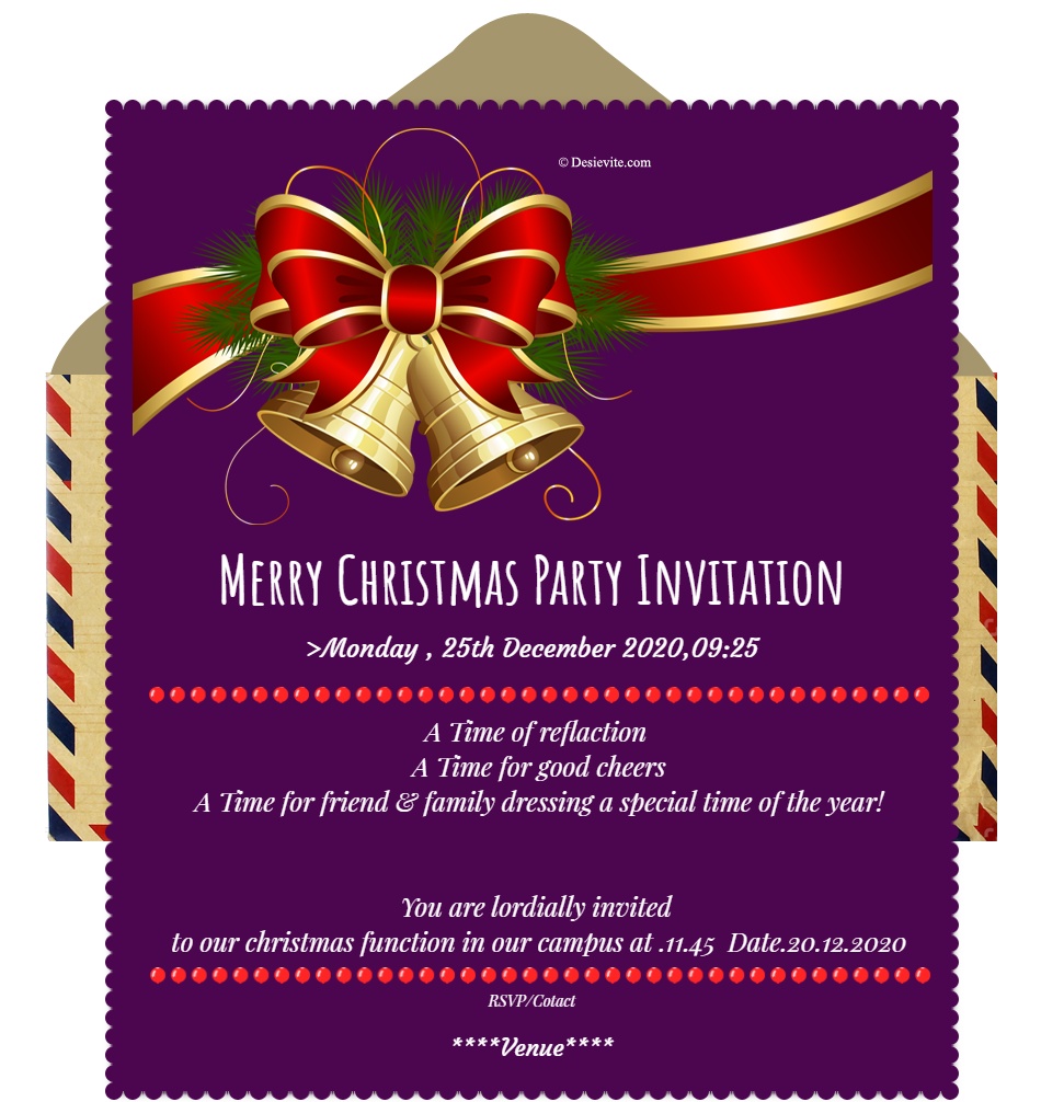 Invite all our Christmas party ecard 113 