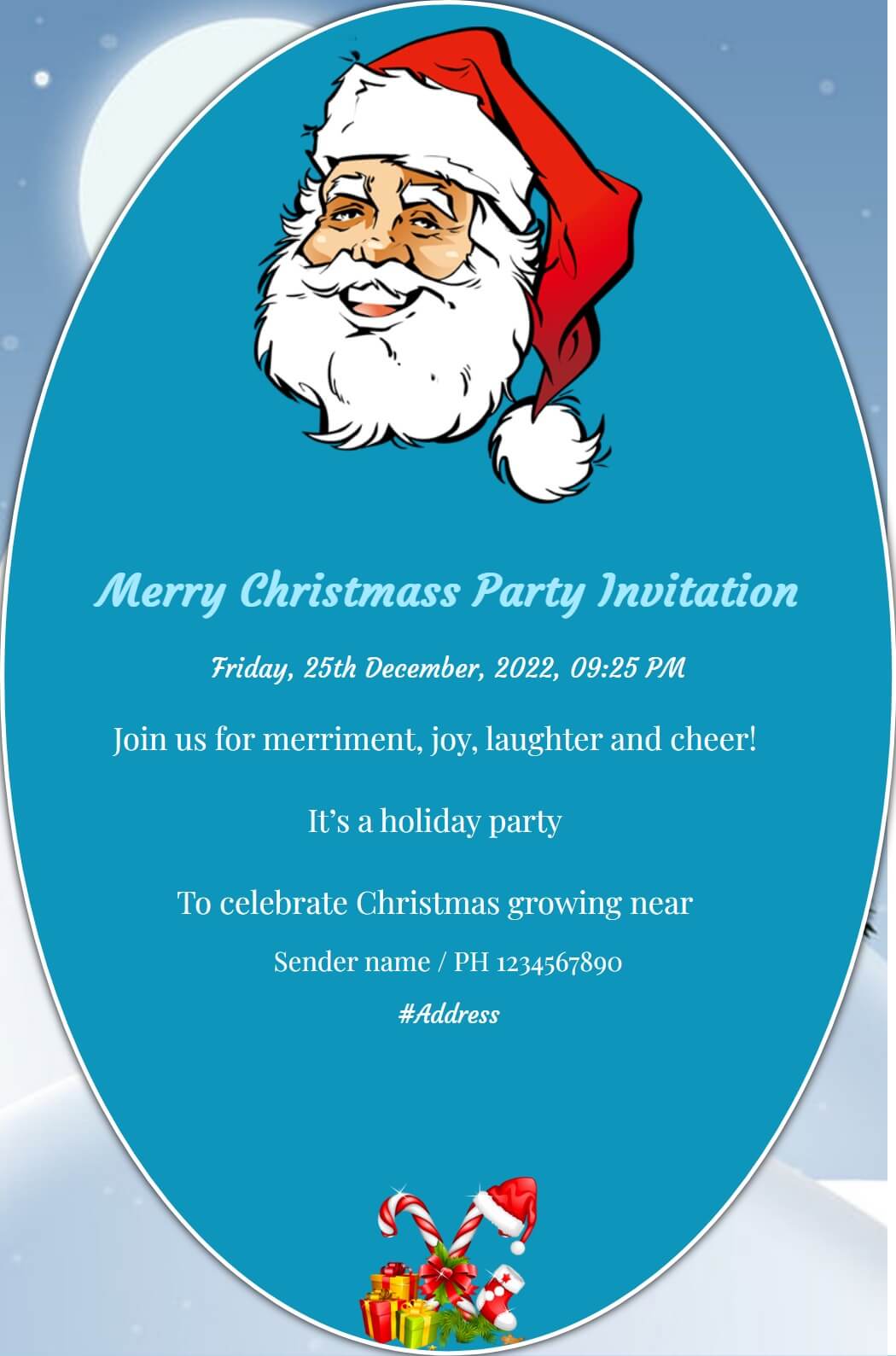 Merry christmas invitation ecard 20 