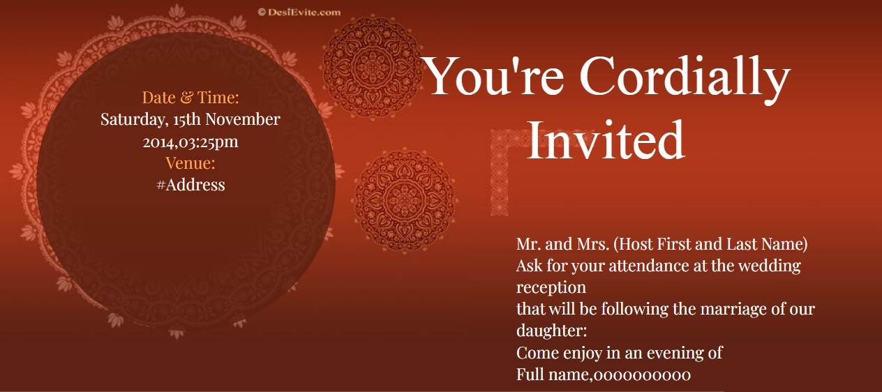 You Are Cordially Invited Reception Ceremony Invitation