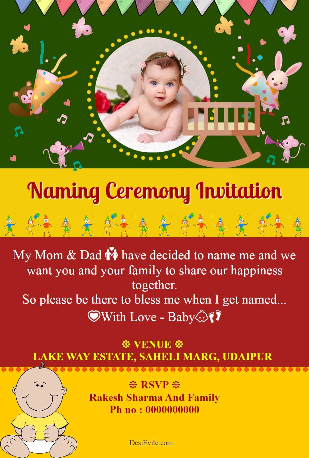Creative Naming Ceremony Invitation Template Lupon gov ph