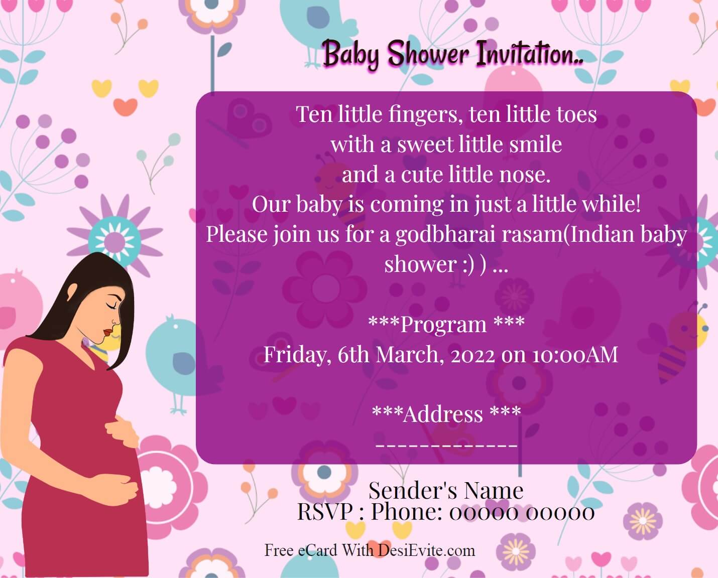 free Baby Shower Invitation card 
