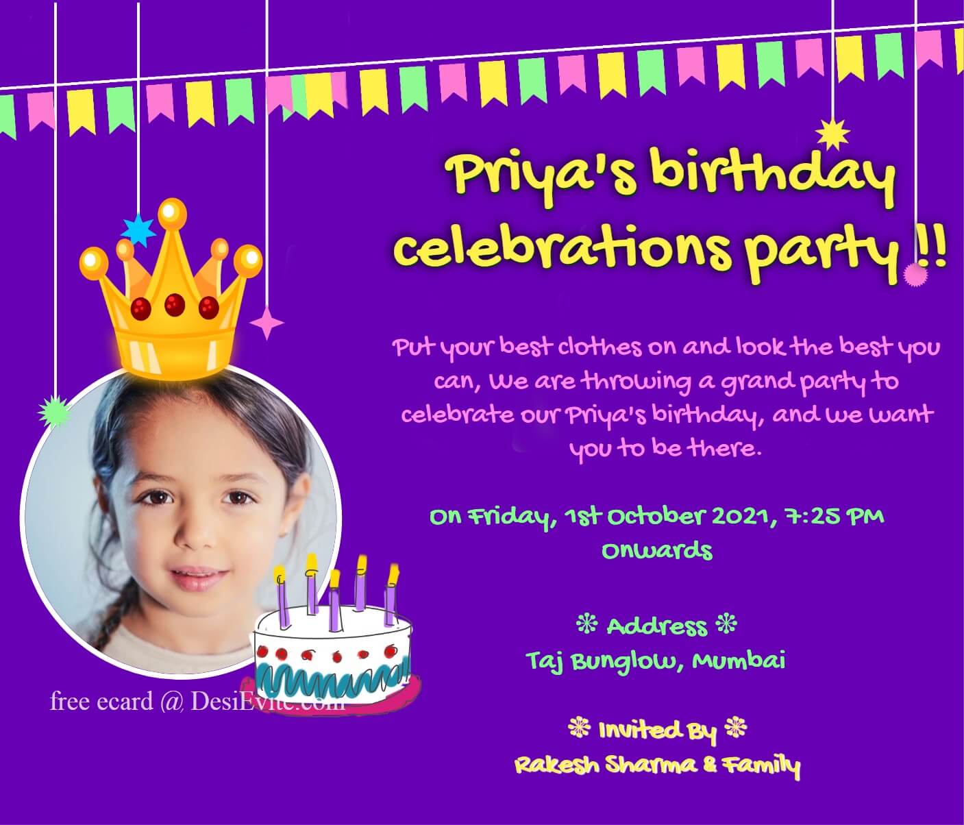 birthday party celebration ecard 141 
