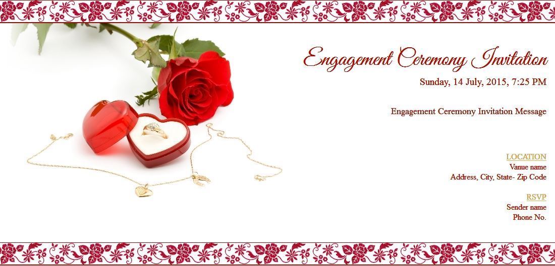 Amazing Engagement Invitation Card Background In White Color