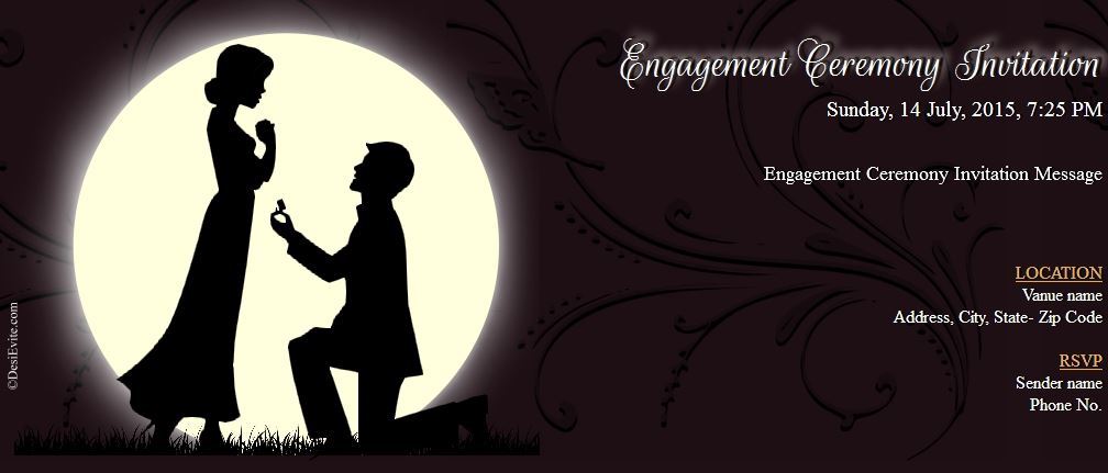 engagement ceremony invitation53 115 