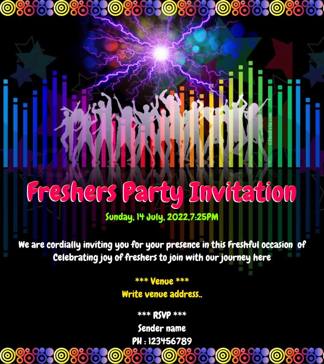 freshers party invitation 2 110 