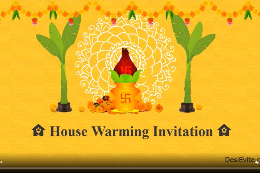 Griha pravesh invitation video without photo