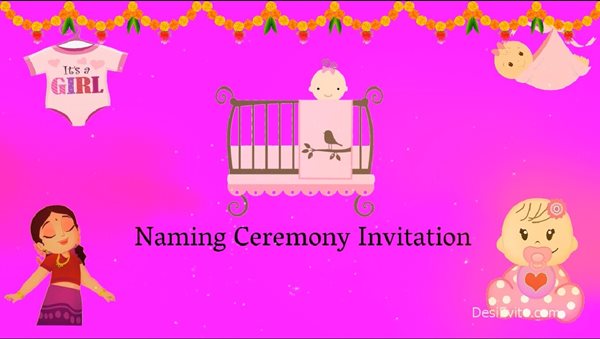 indowestern baby girl naming ceremony video