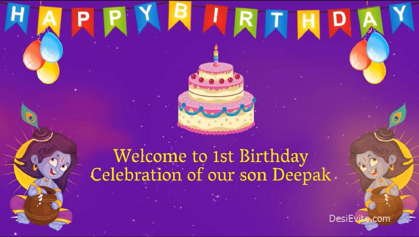 kannada indowestern birthday invitation video krishna theme kannada indowestern birthday invitation video krishna theme