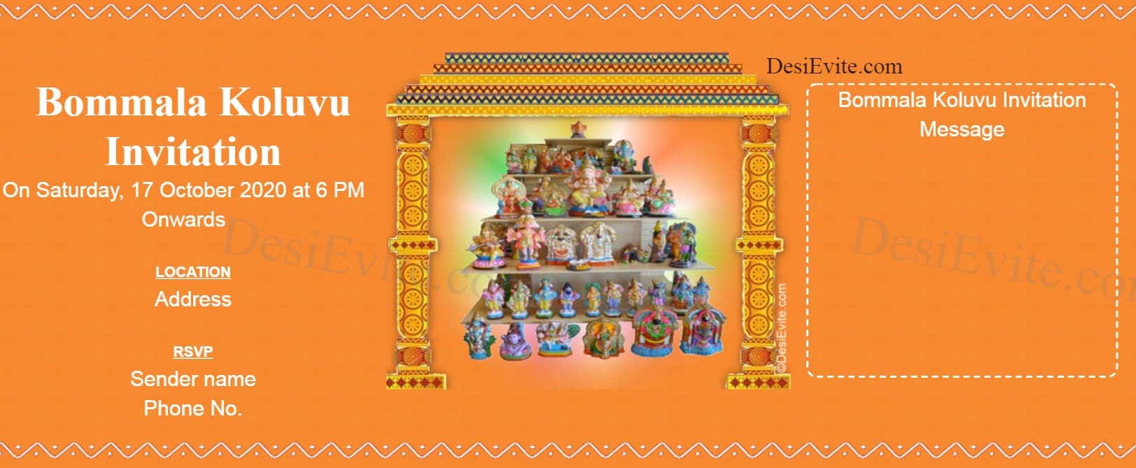 Hindi Bommala Koluvu Invitation