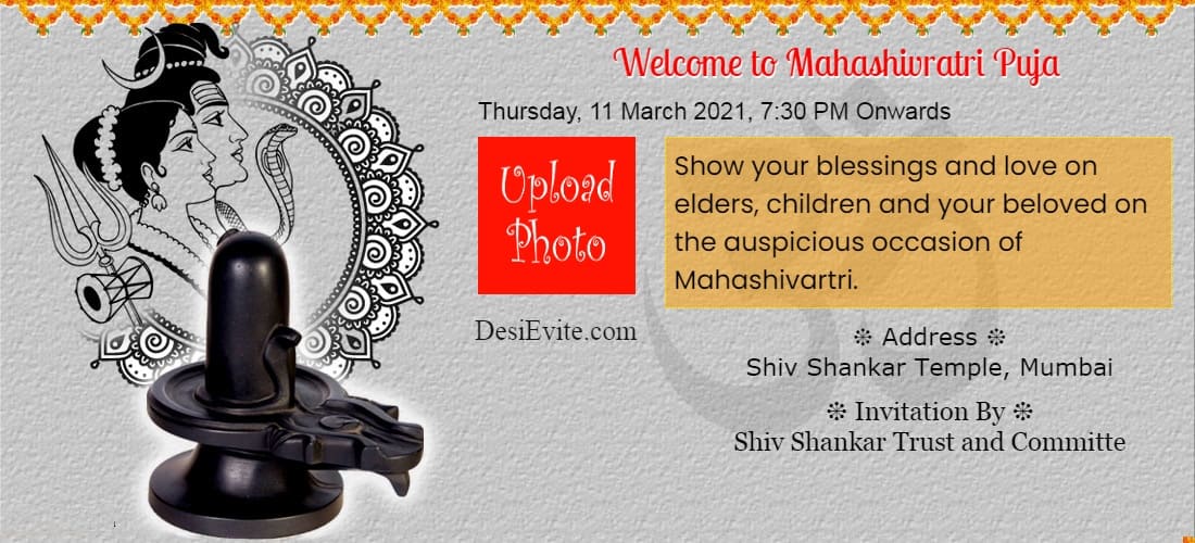 to Mahashivratri Puja Greeting