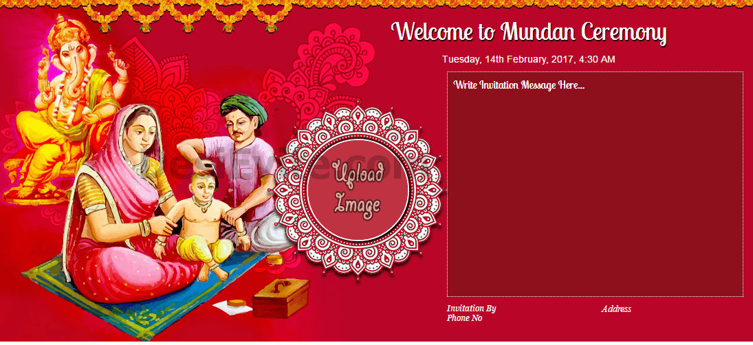 Please join us for a Mundan Ceremony