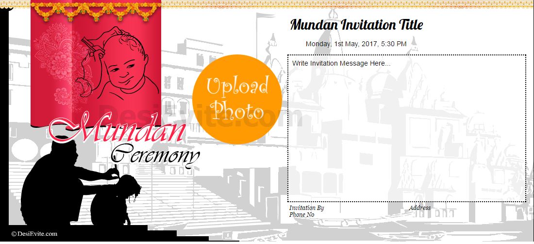 Mundan Ceremony Invitation Cards Mundan Ceremony Invitation Cards
