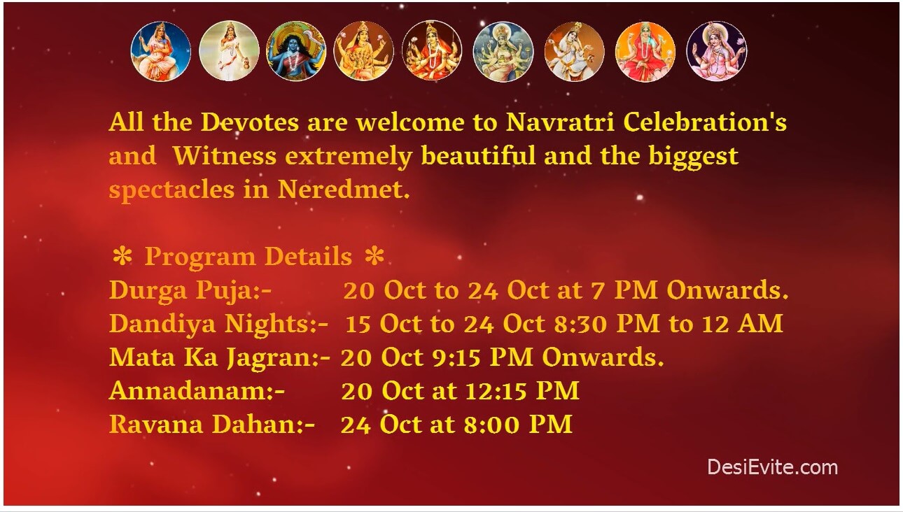 Create Navratri Navchandi yagna animated invitation