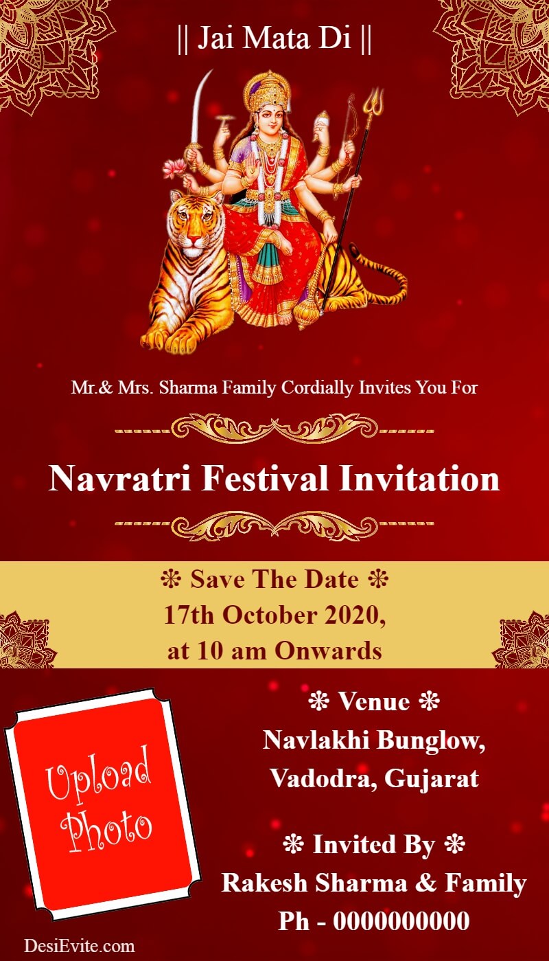 navratrifestivalinvitationcardphotoupload