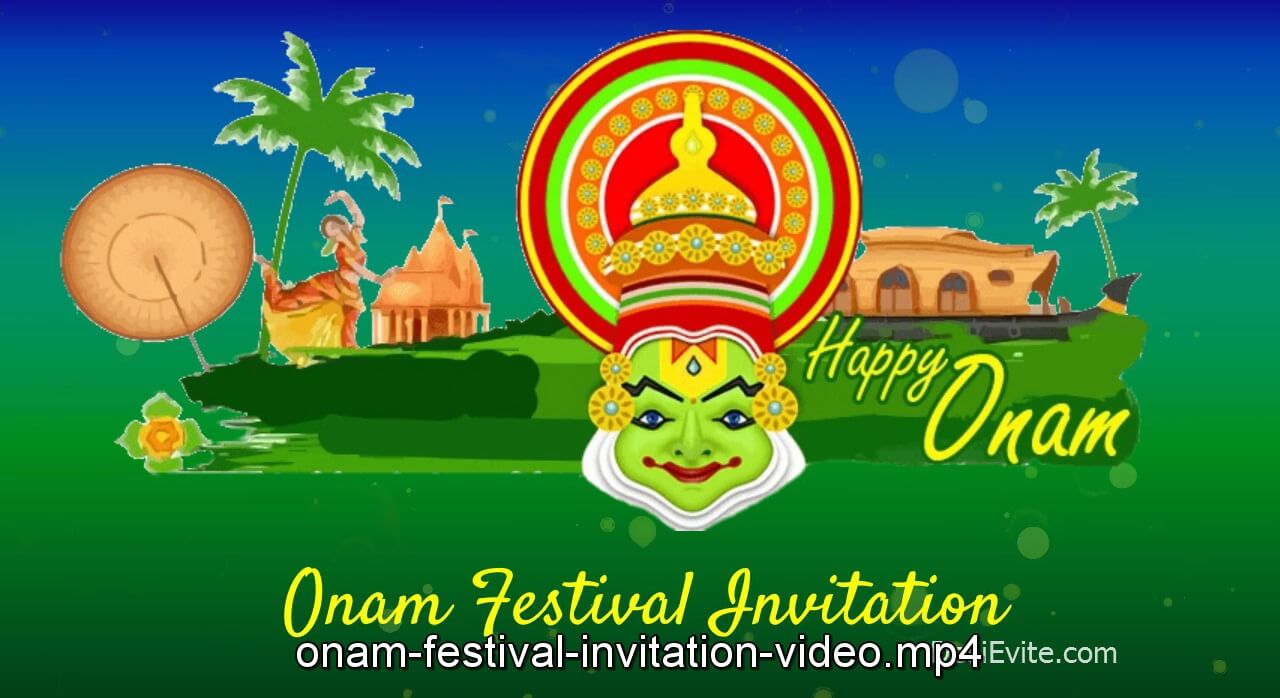 free Onam Festival Invitation Card & Online Invitations