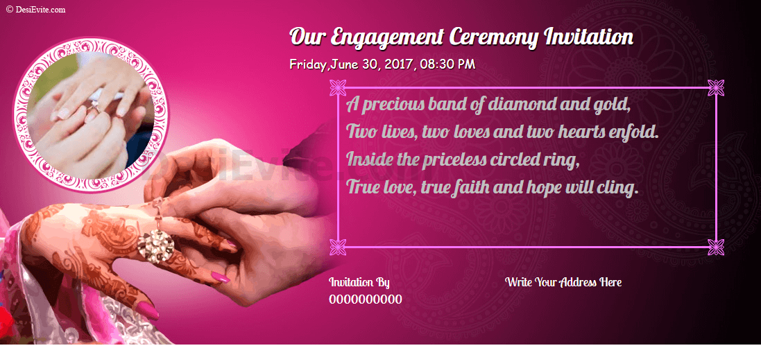 Engegment ceremony Invitation