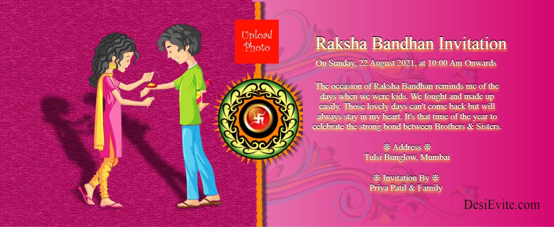 Raksha Bandhan Invitation 