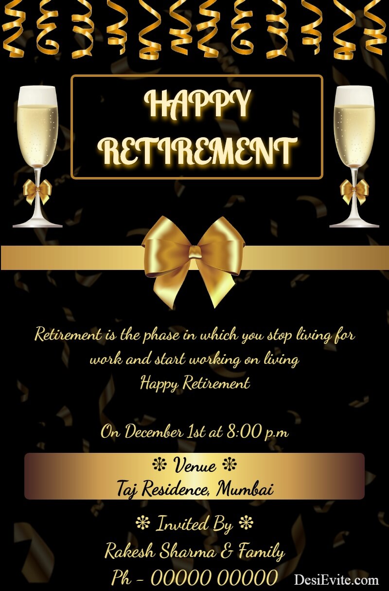 Happy Retirement Party Invitation
