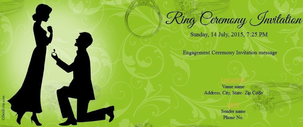 Ring Ceremony Invitation Video Engagement Invitation at Rs 2000/piece | New  Items in Bathinda | ID: 23252536355