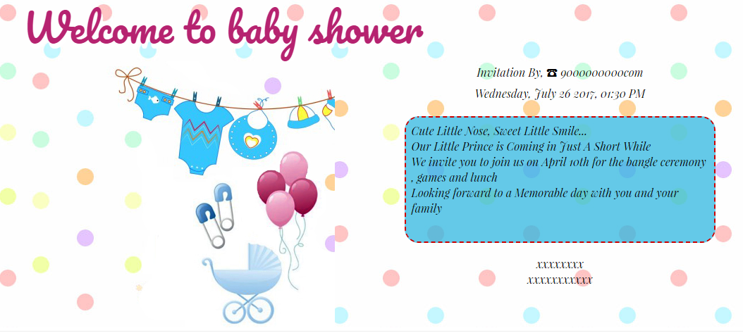 godh bharai invitation text