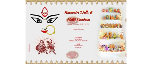 Navratri Haldi Kumkum Golu Invitations Design Gallery