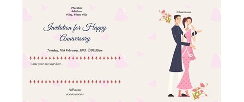 free wedding anniversary invitation card online invitations
