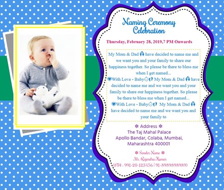 Invitation For Name Ceremony In English 10