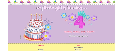 4Th Birthday Invitation Card 10