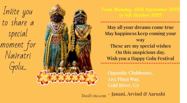 Navratri Haldi Kumkum Golu Invitations Design Gallery