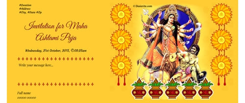 Free Durga Puja Invitation Card Online Invitations