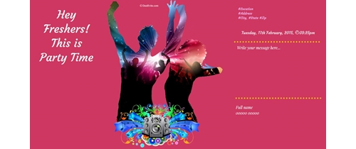 Free Freshers Party Invitation Card & Online Invitations