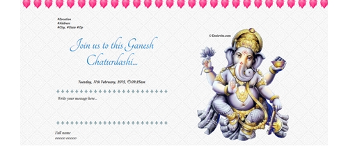 Free Ganesh Chaturthi Invitation Card Online Invitations Celebrating Ganesh Chaturthi