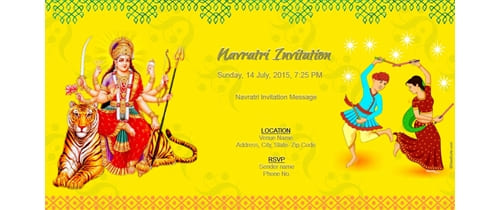 Free Navratri Festival Invitation Card Online Invitations