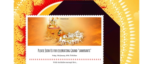 Free Makar Sankranti Haldi Kumkum Invitation Card Online