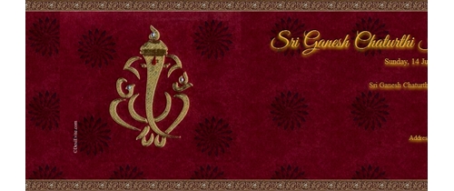 Free Ganesh Chaturthi Invitation Card Online Invitations Shree Ganesh Chaturthi Invitation