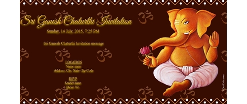 Free Ganesh Chaturthi Invitation Card Online Invitations Shree Ganesh Chaturthi Invitation