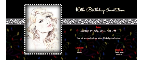 Sweet 16th birthday Invitation 