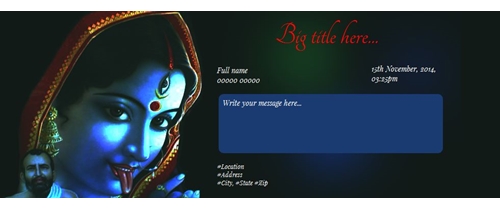 Invite on Kaali Pooja