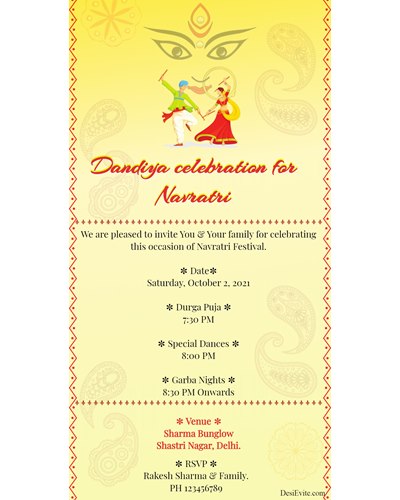 Dandiya celebration for Navratri