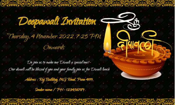Deepavali Invitation