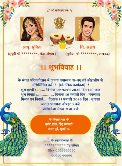 Your presence is most important for us for Wedding ceremony